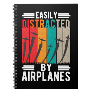 Caderno Espiral Airplane addicted Funny RC Aircraft Pilot