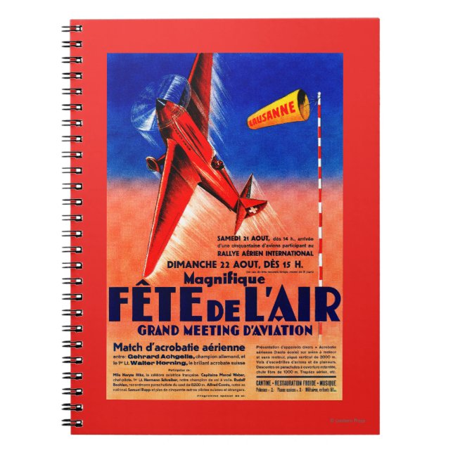 Caderno Espiral Airshow com Haryse Hilsz Promocional Poste (Frente)
