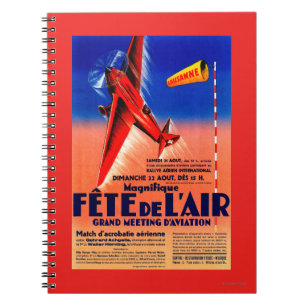 Caderno Espiral Airshow que caracteriza o cargo relativo à