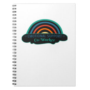 Caderno Espiral Ajuda Emocional Colega de Trabalho Bestie Azul Clá