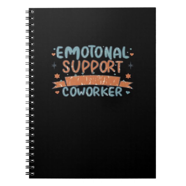 Caderno Espiral Ajuda emocional Colega Engraçado e Clássico (Frente)