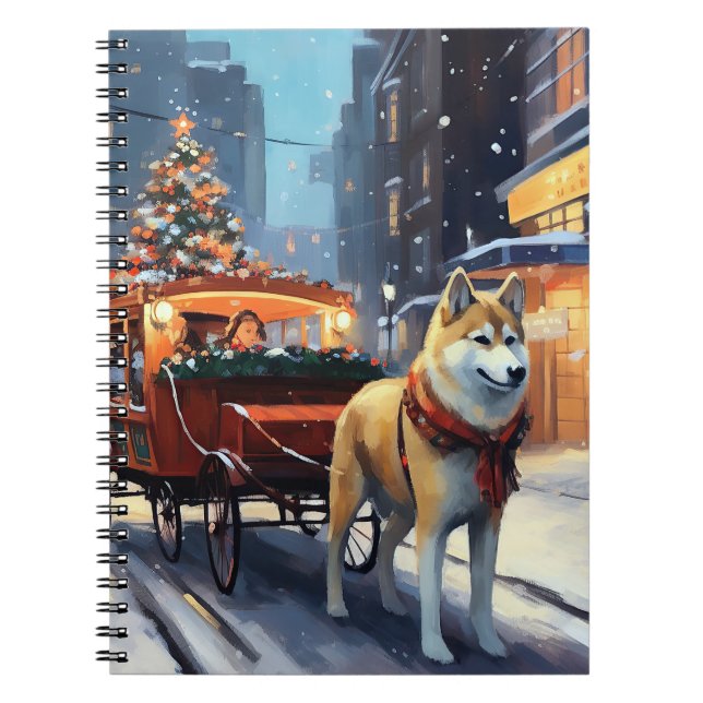 Caderno Espiral Akita Christmas Fesason Season (Frente)