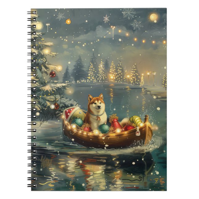Caderno Espiral Akita Christmas Festiage Voyage (Frente)