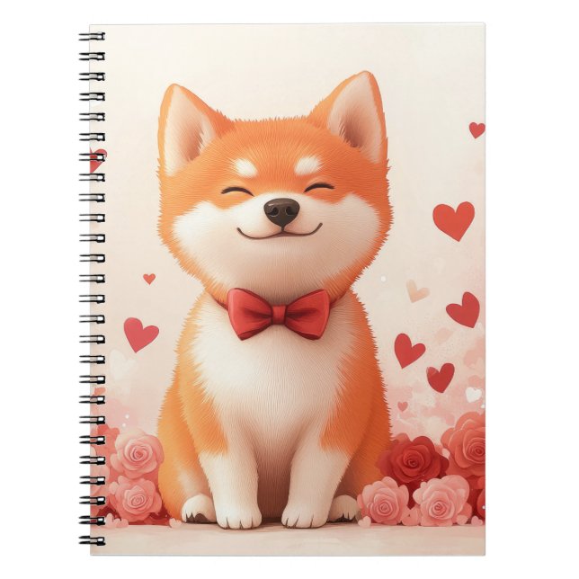 Caderno Espiral Akita com Rosas - Dia de os namorados (Frente)