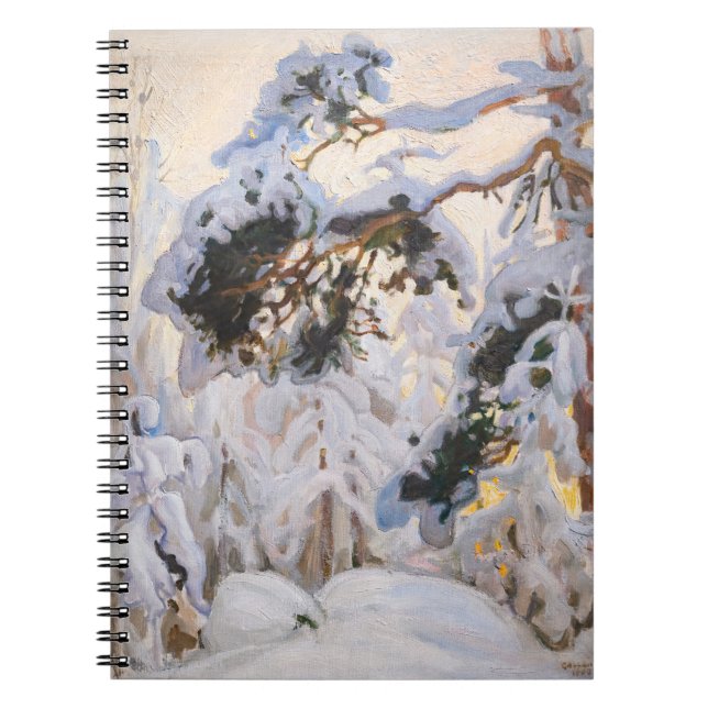 Caderno Espiral Akseli Gallen-Kallela - Floresta no inverno (Frente)