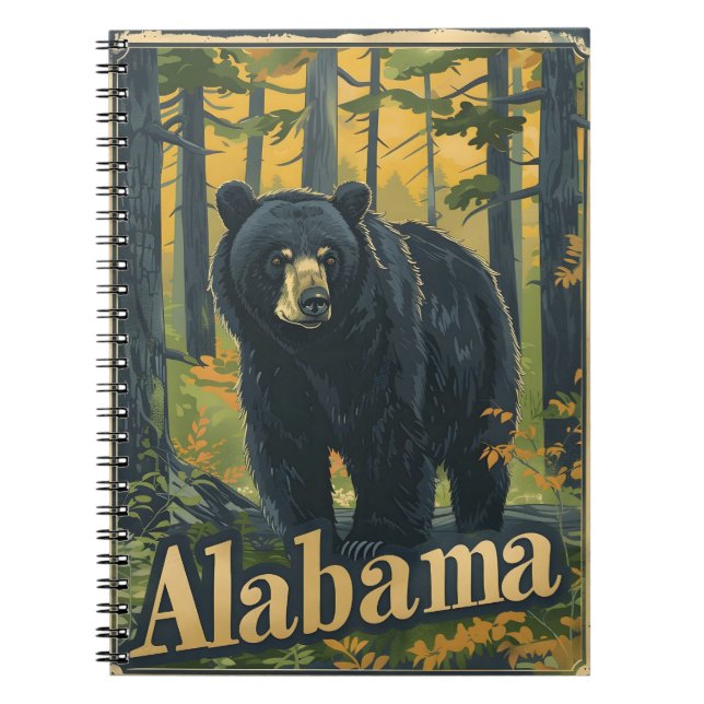 Caderno Espiral Alabama Black Bear (Frente)