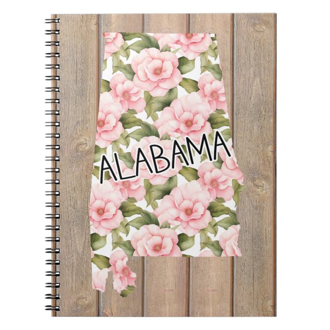 Caderno Espiral Alabama Camellia e Wood (Frente)