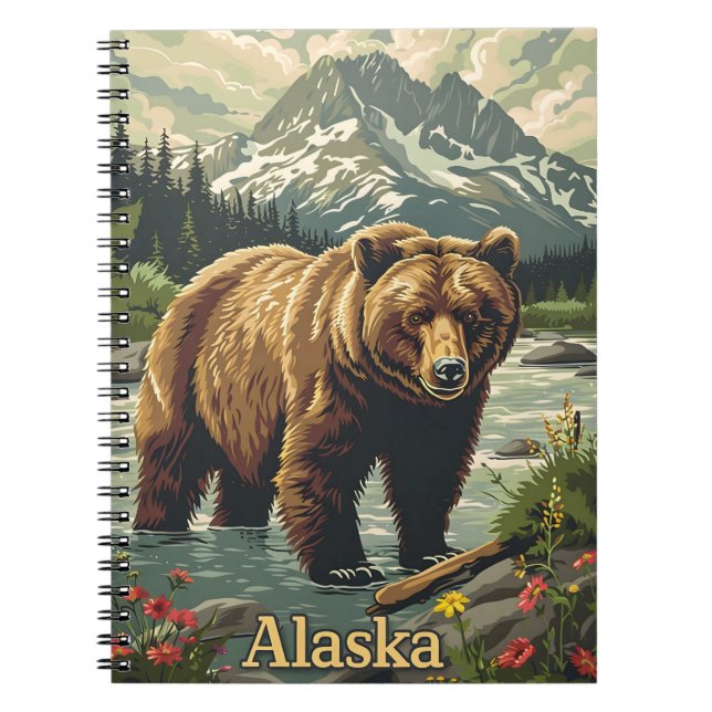 Caderno Espiral Alaska Grizzly Bear (Frente)