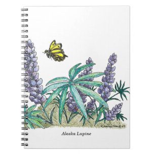Caderno Espiral Alaska Lupine Watercolor