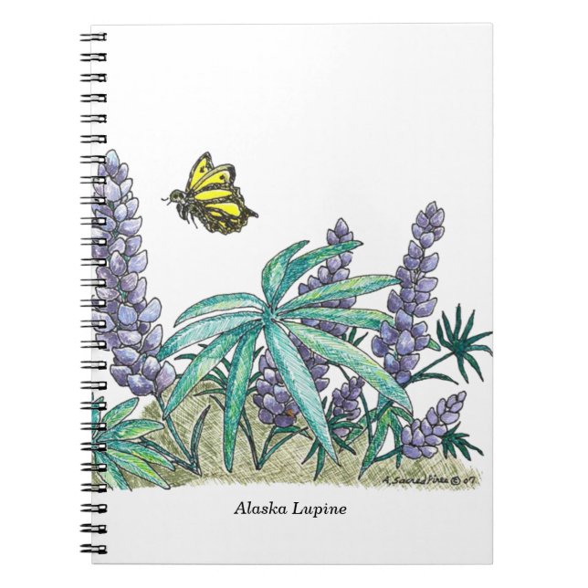 Caderno Espiral Alaska Lupine Watercolor (Frente)