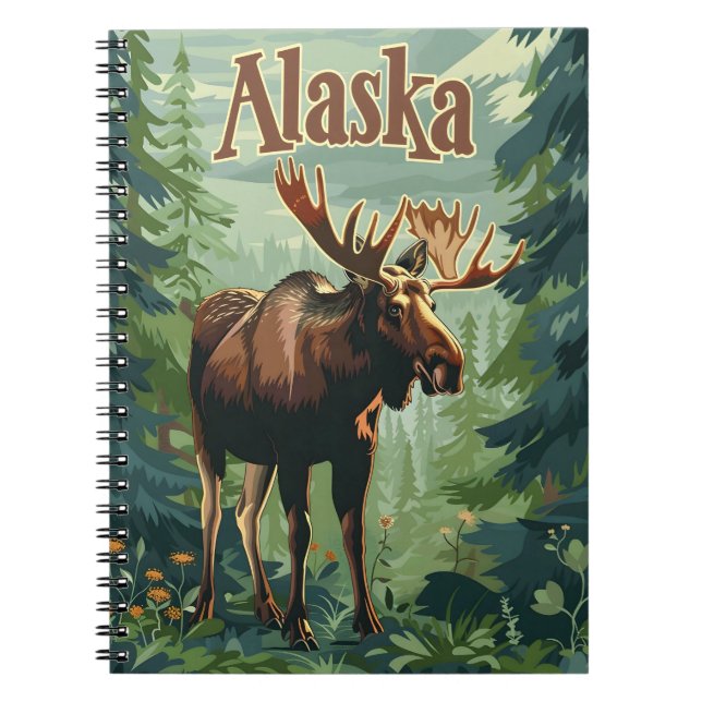 Caderno Espiral Alaska Moose (Frente)