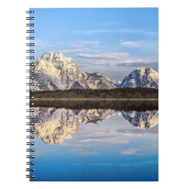 Caderno Espiral Alaska Mountains Reflection Photo (Frente)