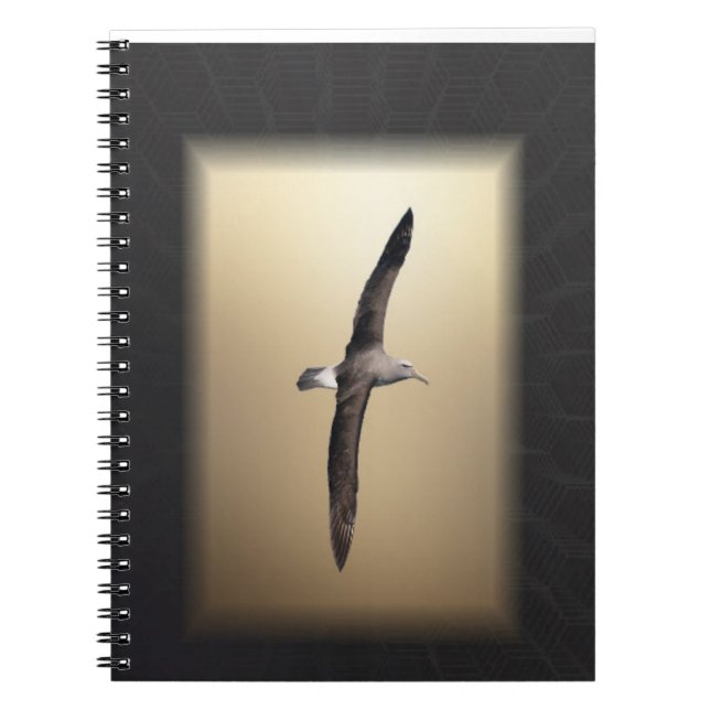Caderno Espiral Albatross Bird, ao largo da costa da Nova Zelândia (Frente)