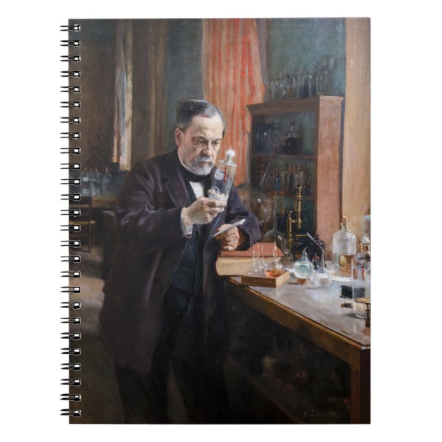 Caderno Espiral Albert Edelsense - Retrato de Louis Pasteur (Frente)