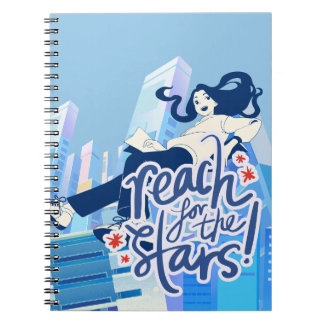Caderno Espiral Alcance as estrelas - Notebook Inspiracional