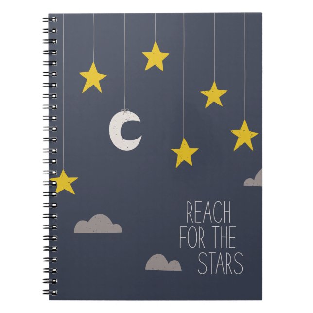 Caderno Espiral Alcance para o Diário das estrelas (Frente)