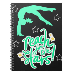 Caderno Espiral Alcance para o Tumbling de Ginástica Estrelas