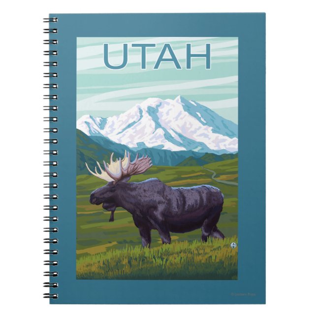 Caderno Espiral Alce com MountainUtah (Frente)