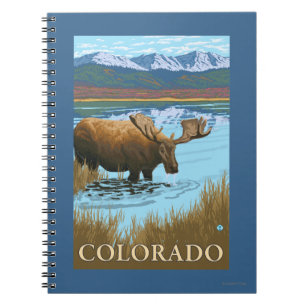 Caderno Espiral Alces DrinkingColorado