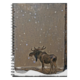 Caderno Espiral Alces na neve