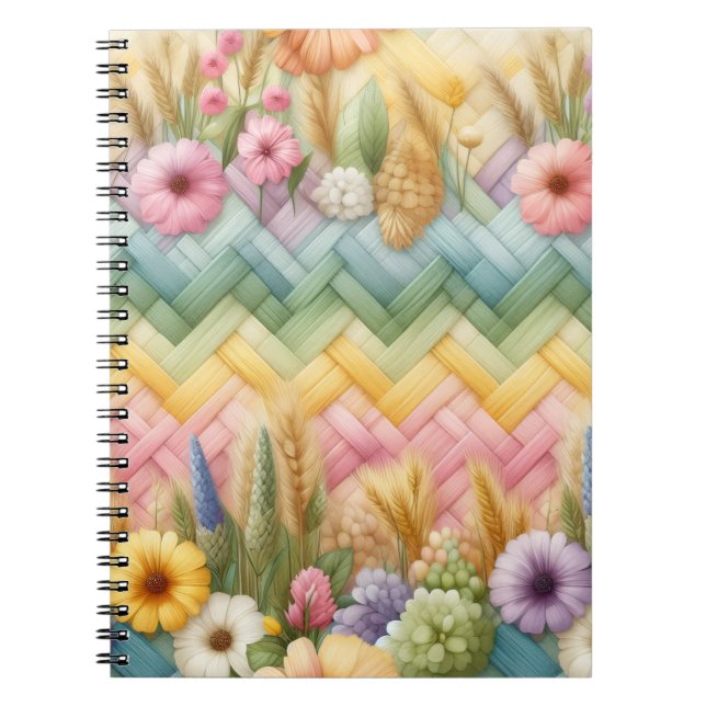 Caderno Espiral Alegria da Páscoa de Primavera (Frente)