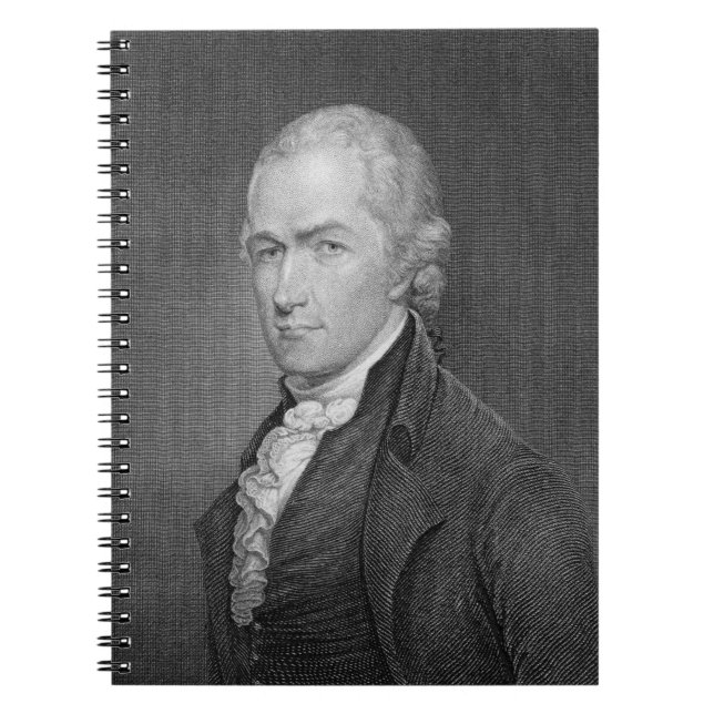 Caderno Espiral Alexander Hamilton (1757-1804) gravado por John (Frente)