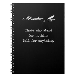 Caderno Espiral Alexander Hamilton aqueles que representam nada