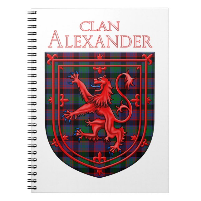Caderno Espiral Alexander Hunting Tartan Xadrez Escocesa (Frente)