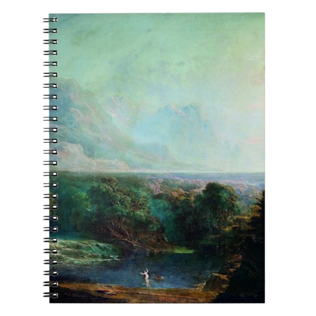Caderno Espiral Alfa de John Martin e Arethusa (Frente)