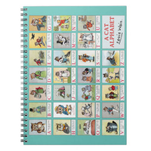 Caderno Espiral Alfabeta de Gato, Louis Wain