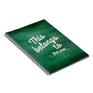Caderno Espiral Alfabeto de Lousa Nome Etiqueta Editável