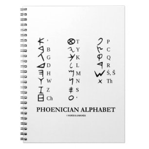 Caderno Espiral Alfabeto de Phoenician (símbolos antigos da