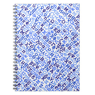 Caderno Espiral alfabeto grego