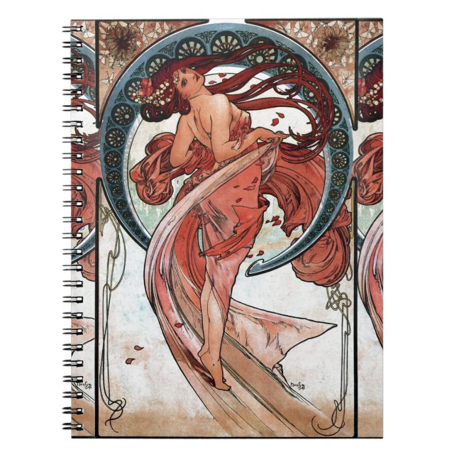 Caderno Espiral Alfons Mucha Dança 1898 (Frente)