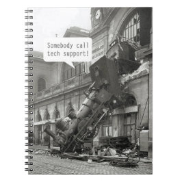 Caderno Espiral Alguém Ligue para o comboio de apoio técnico