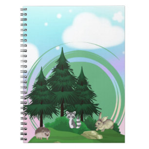 Caderno Espiral alguns amigos da floresta