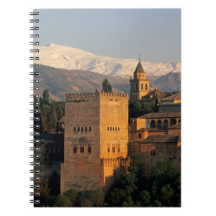 Caderno Espiral Alhambra; Granada; Andaluzia, Espanha, Serra