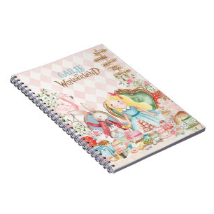 Caderno Espiral Alice Adventures em Woderland Birthday Tea Party