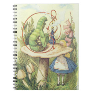 Caderno Espiral Alice encontra a lagarta