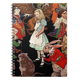 Caderno Espiral Alice in Wonderland with Friends Illustration