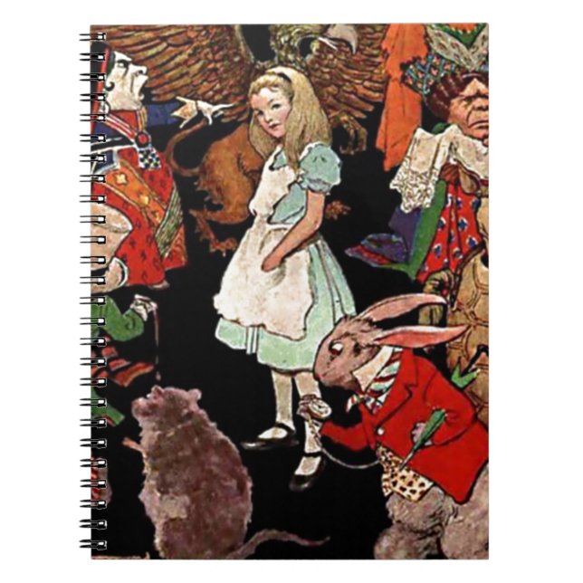 Caderno Espiral Alice in Wonderland with Friends Illustration (Frente)