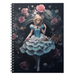 Caderno Espiral Alice no notebook da Terra Maravilha