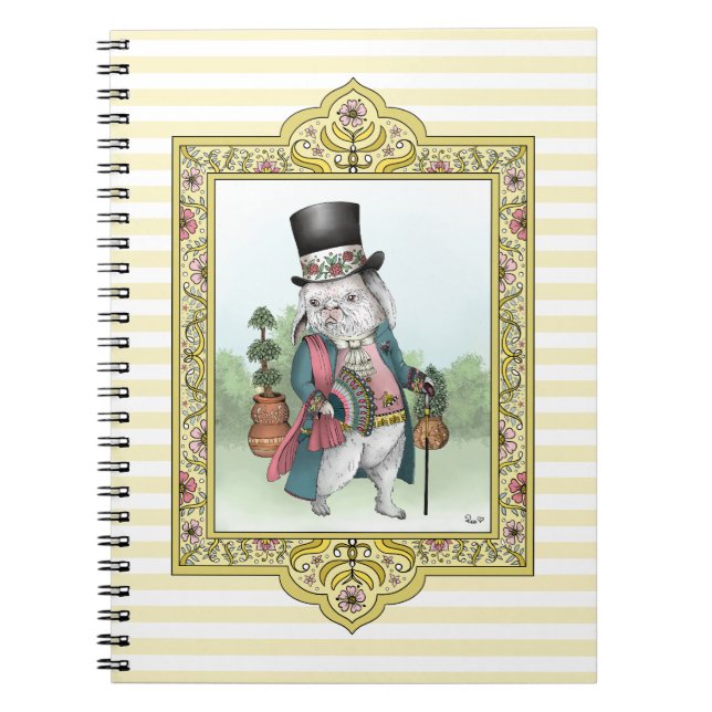Caderno Espiral Alice no País das Maravilhas com o Coelho Branco T (Frente)