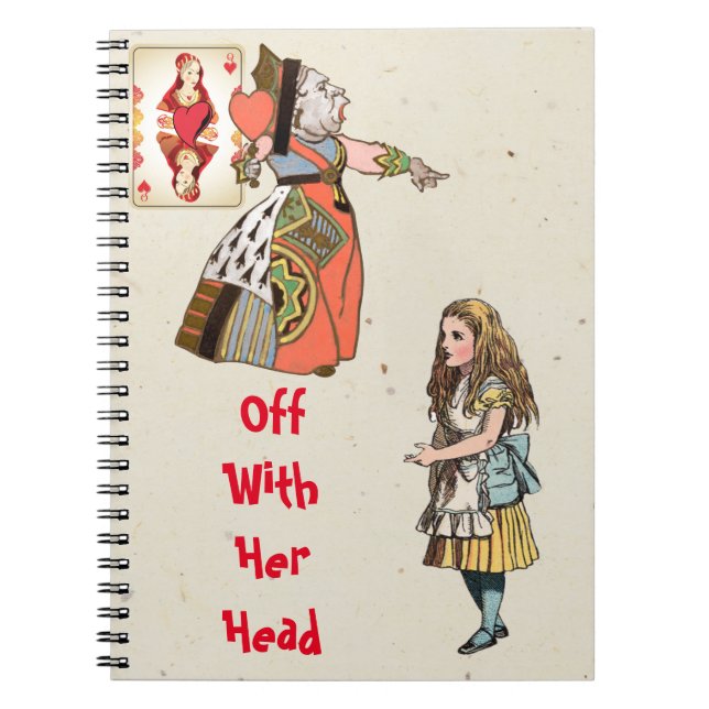 Caderno Espiral Alice no País das Maravilhas - Rainha dos Corações (Frente)