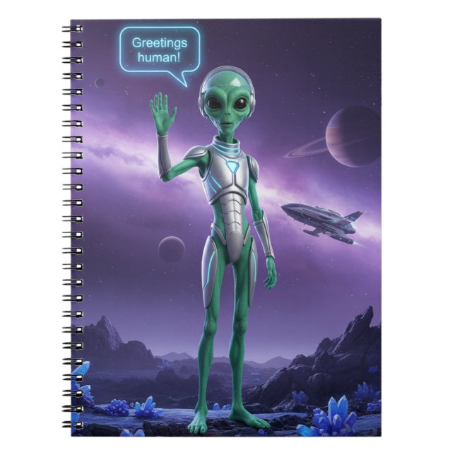 Caderno Espiral Alien (Frente)