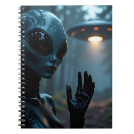 Caderno Espiral Alienígena feminina Extraterrestre e OVNI