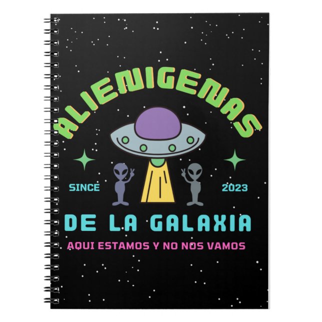 Caderno Espiral alienigenas de la galaxia (Frente)