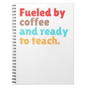 Caderno Espiral Alimentado por Café e Pronto para Ensinar –