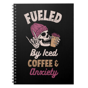 Caderno Espiral Alimentado Por Café Forçado E Ansiedade