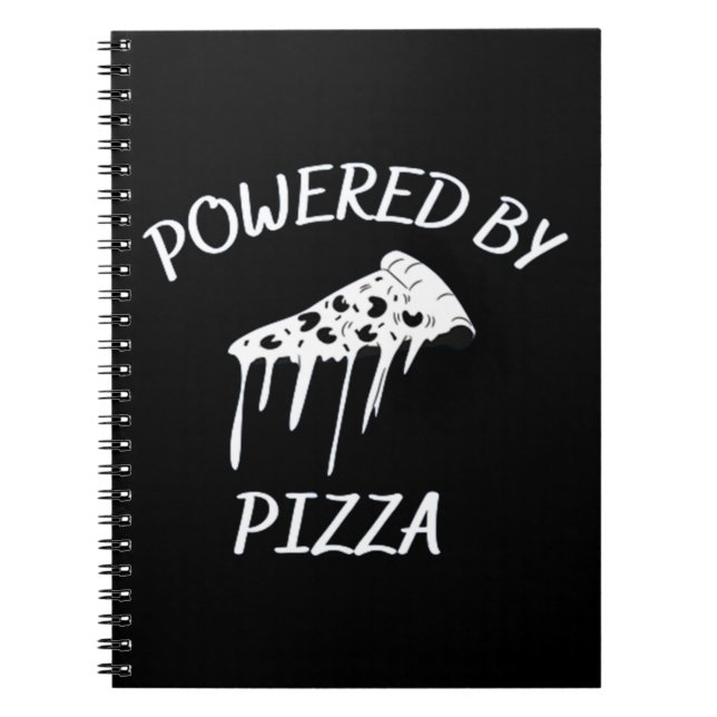 Caderno Espiral Alimentado Por Pizza (Frente)